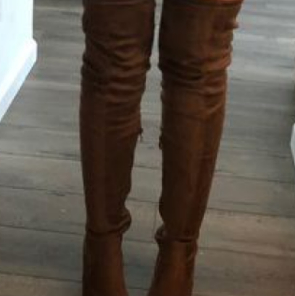 QUPID Brown OTK Boots